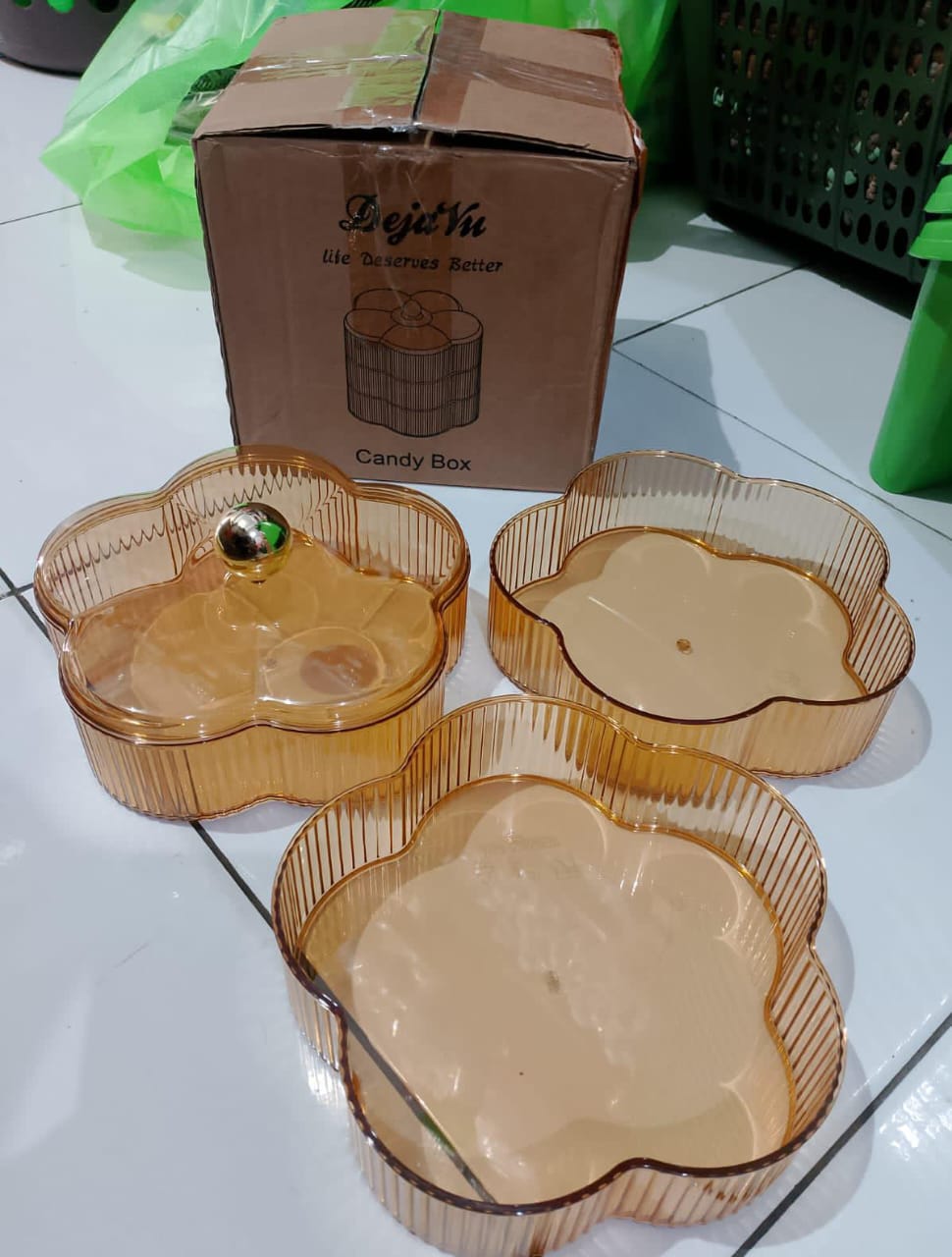 Toples candy akrilik 3 susun