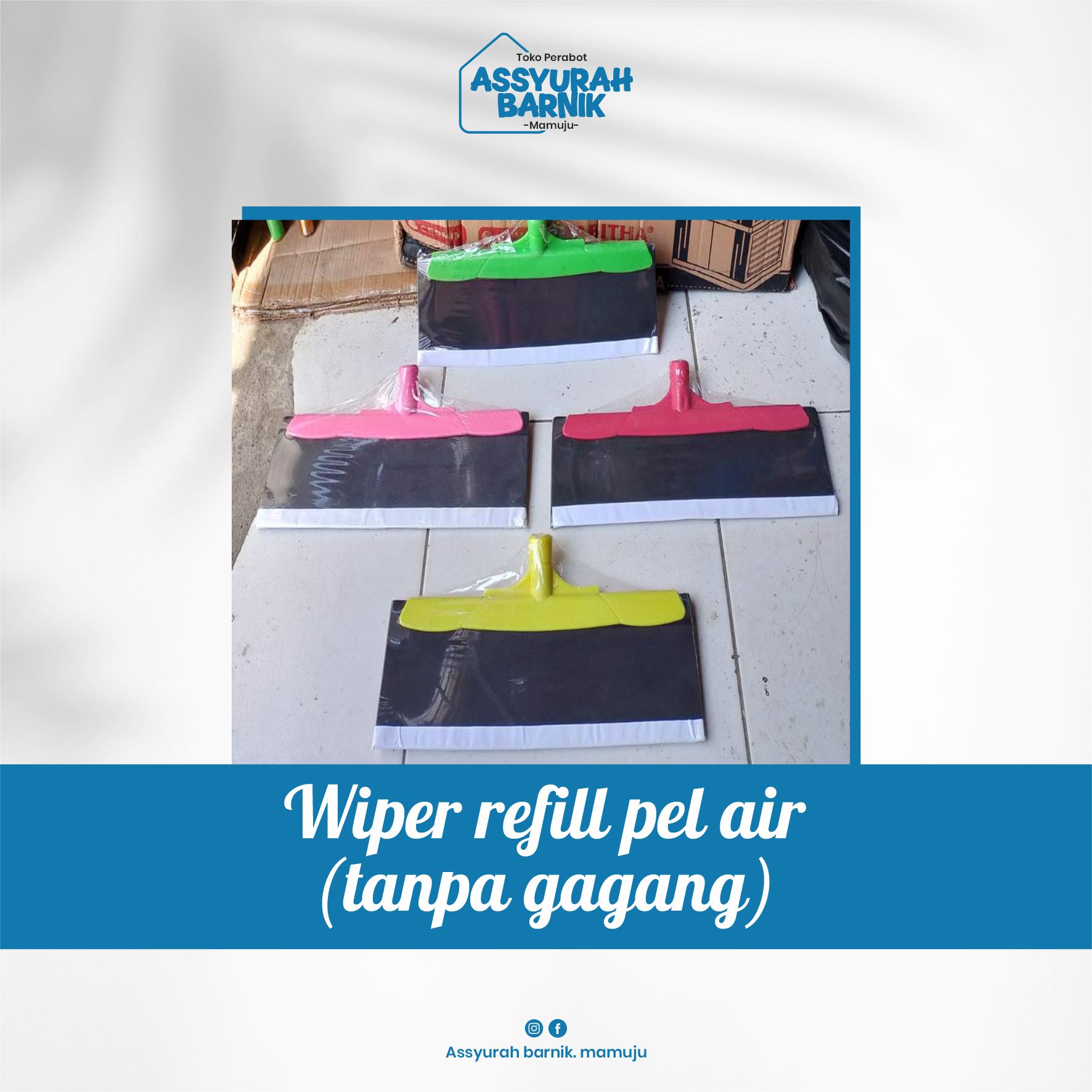 Wiper refill pel air (tanpa gagang)