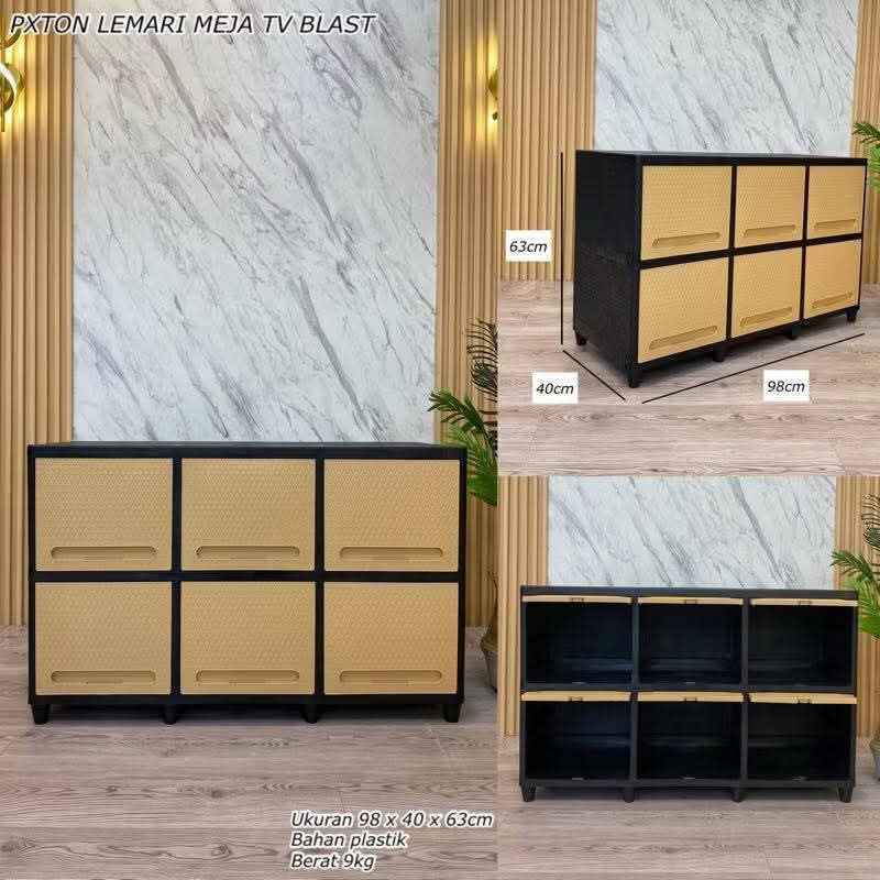 Lemari tv 6pintu pxton