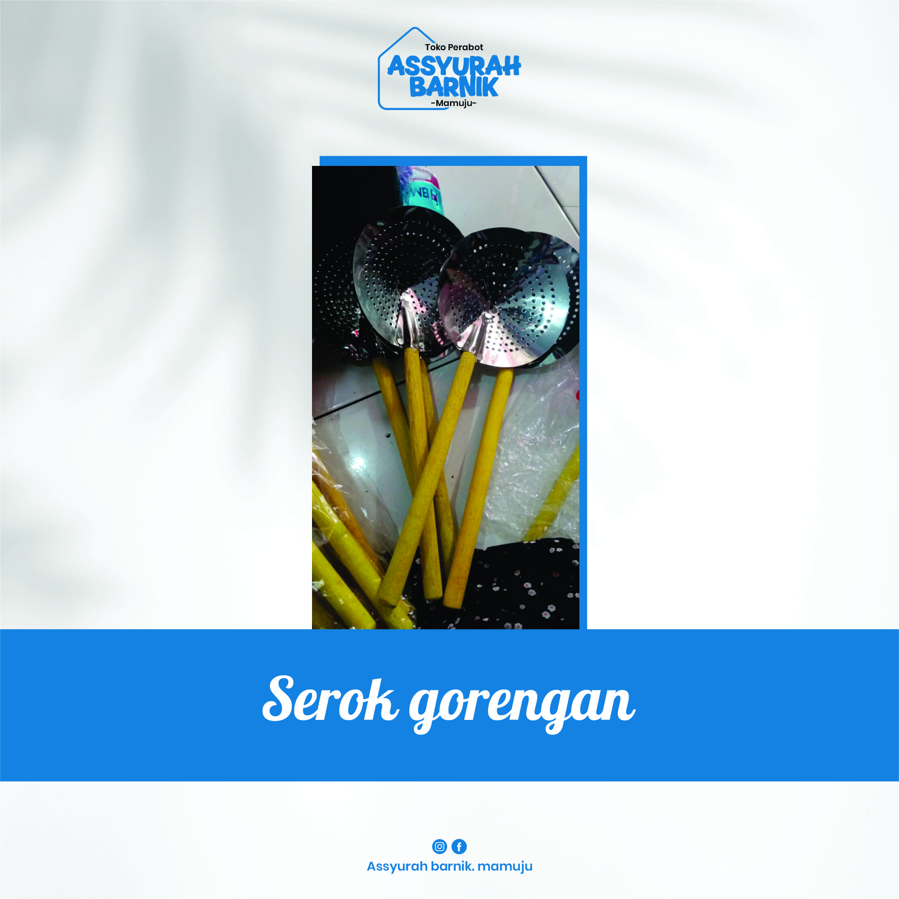 Serok gorengan uk sedang gagang kayu