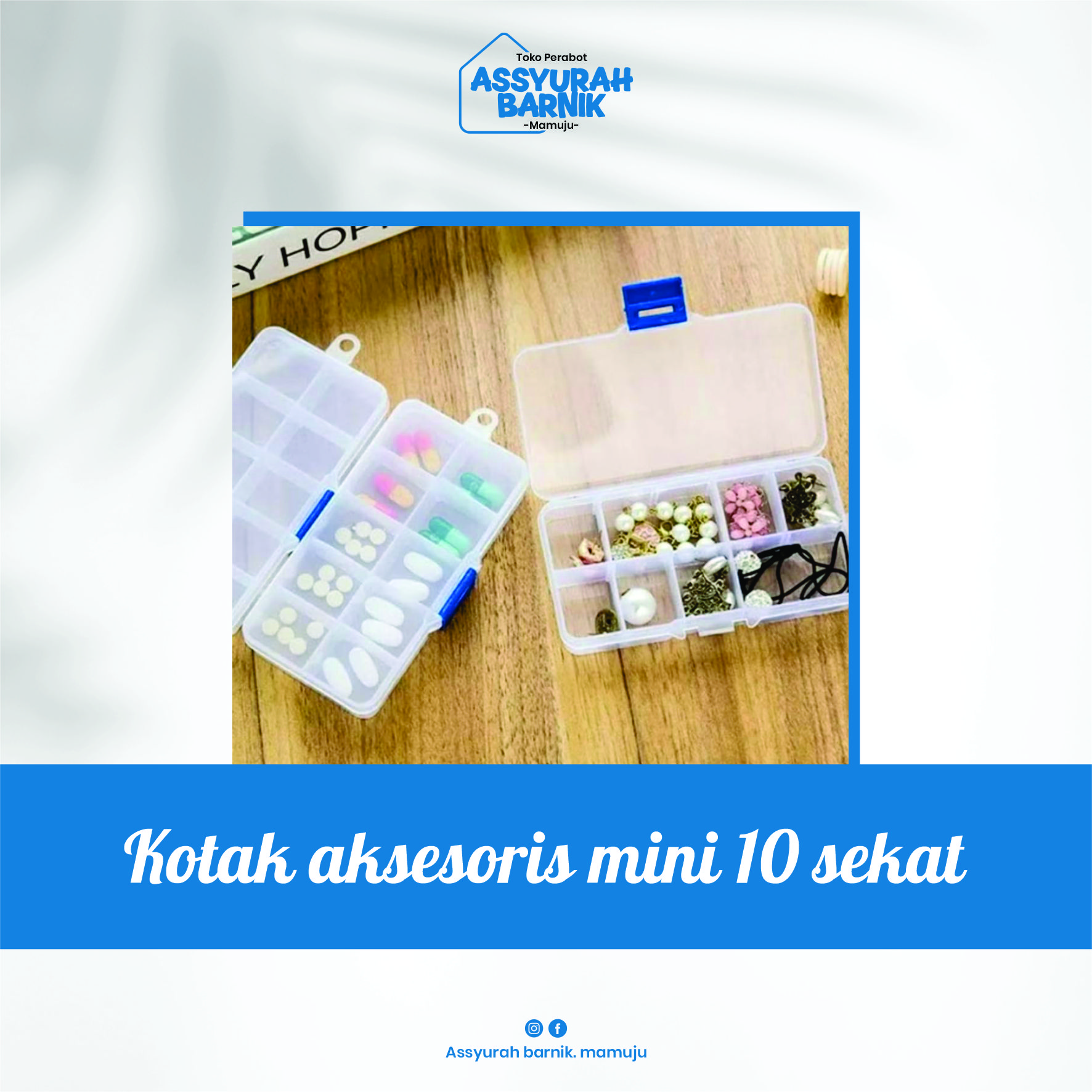 Kotak aksesoris mini 10 sekat