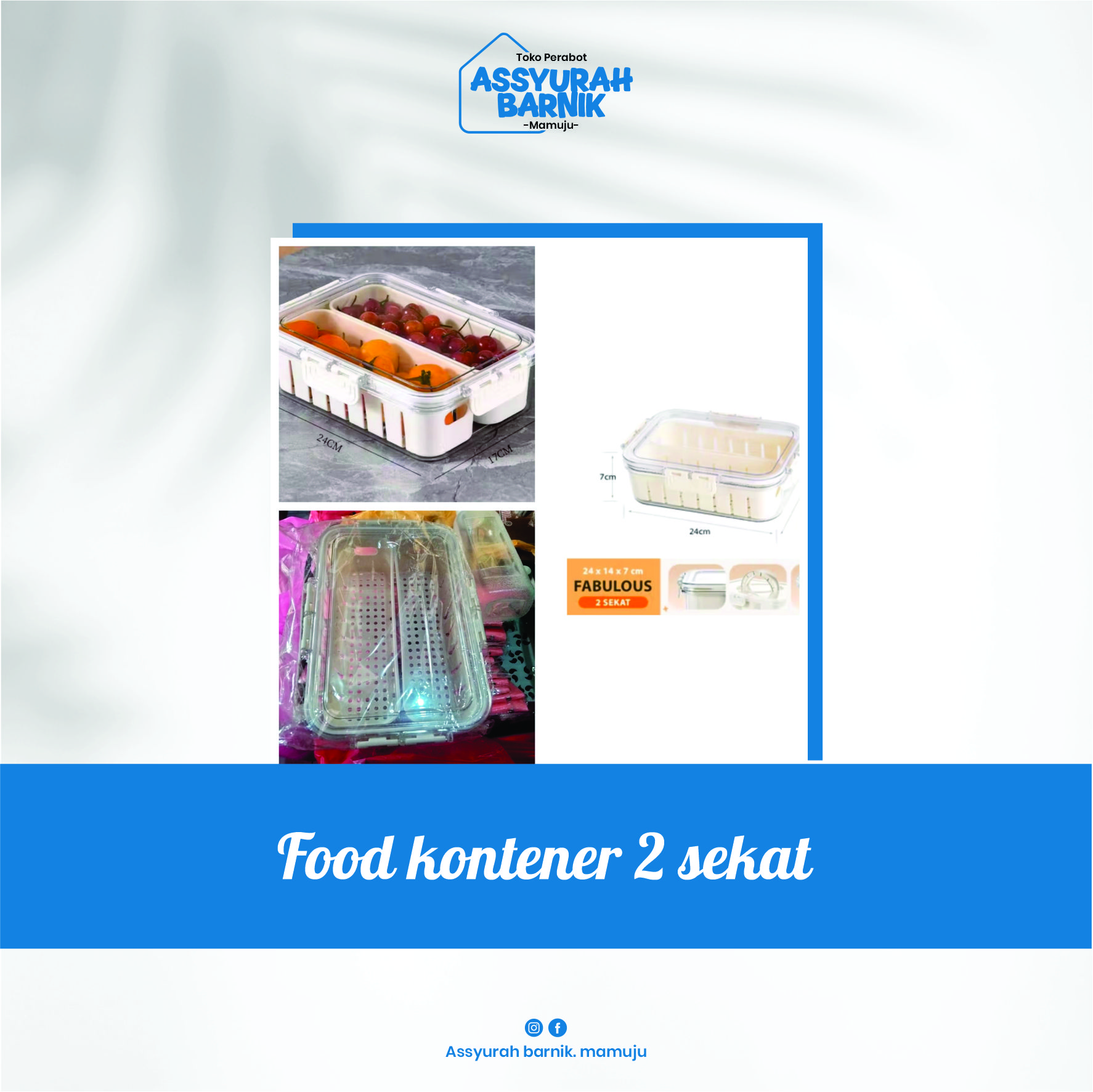 Food kontener 2 sekat
