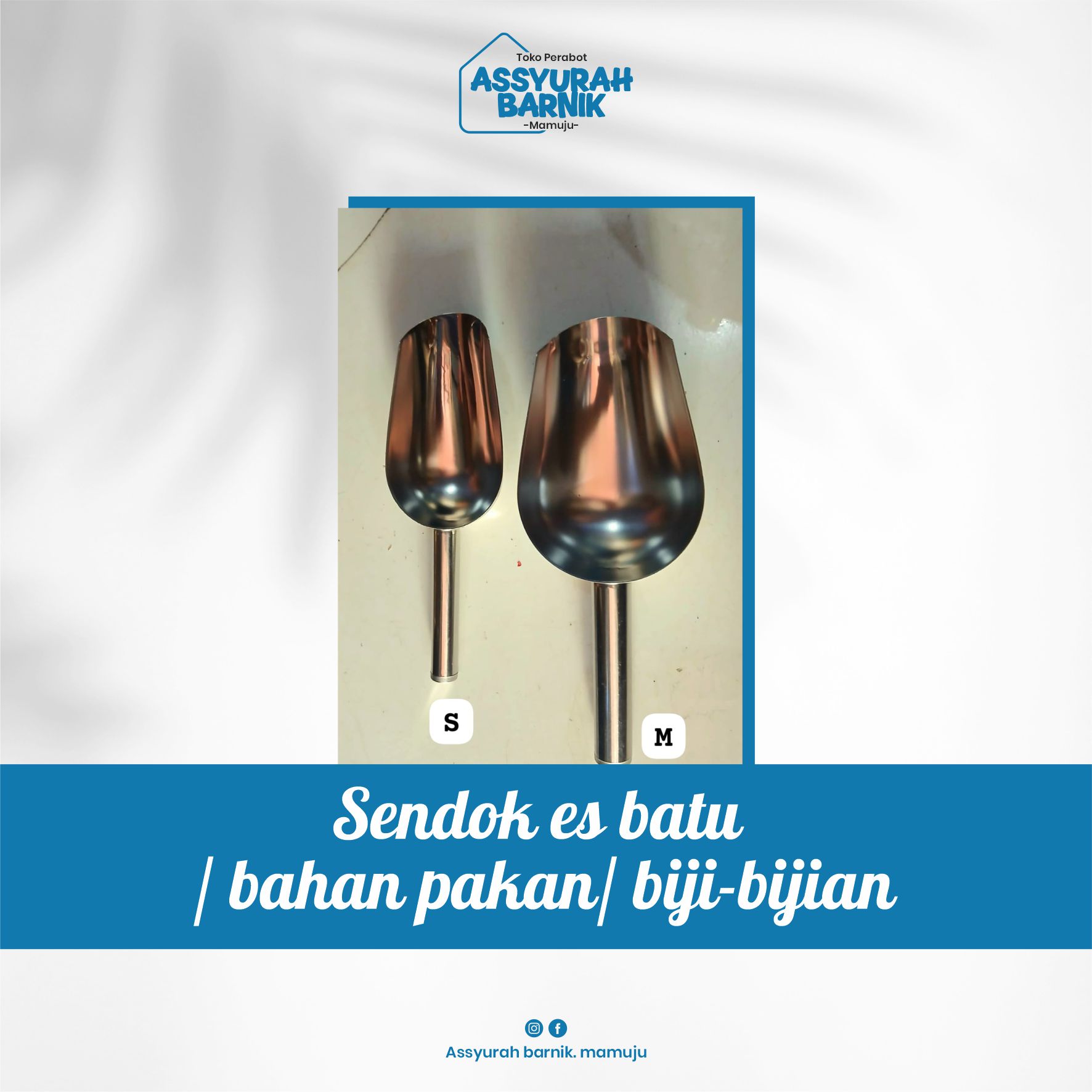 Sendok es batu / bahan pakan/ biji-bijian Ukuran M