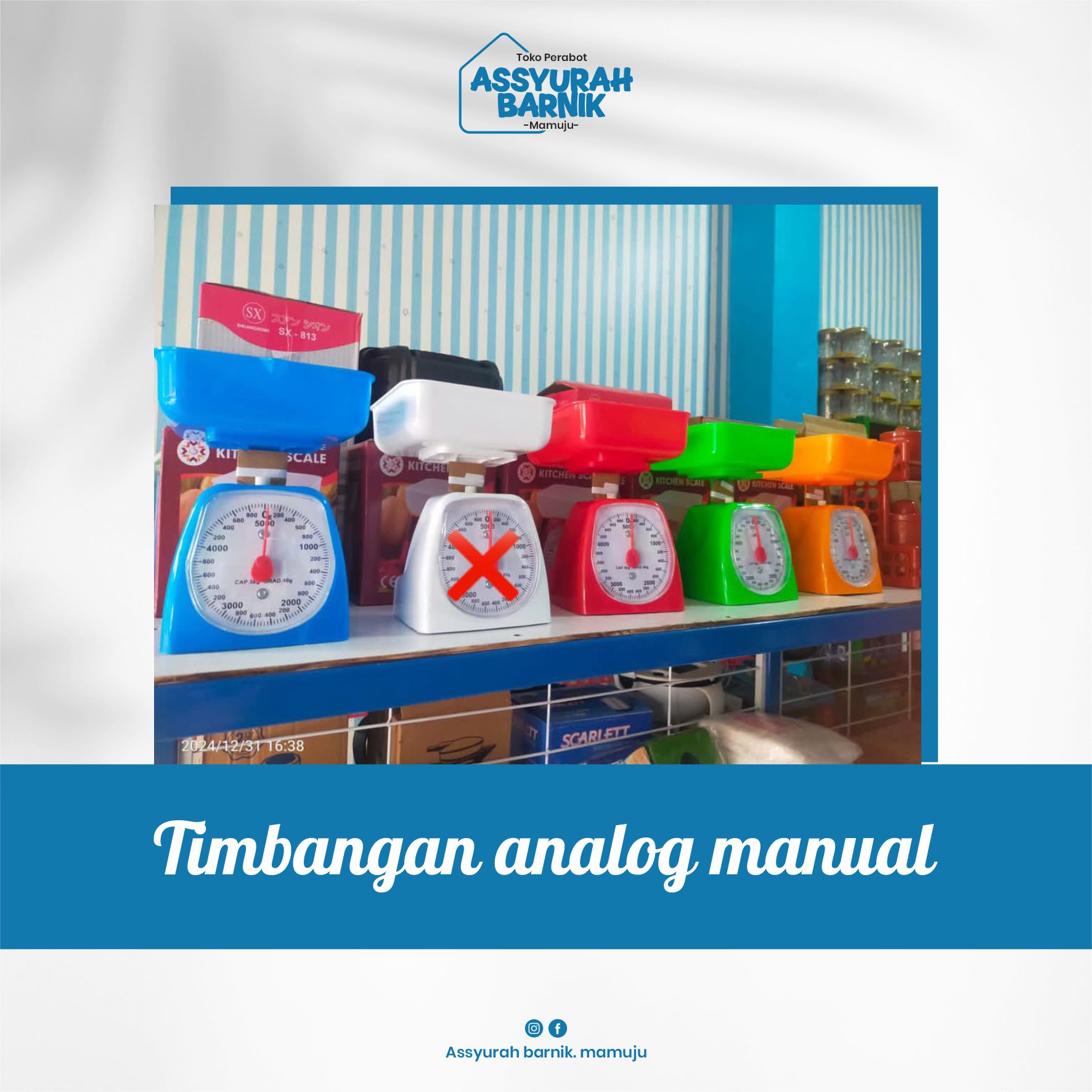 Timbangan analog manual kapasitas 5kg