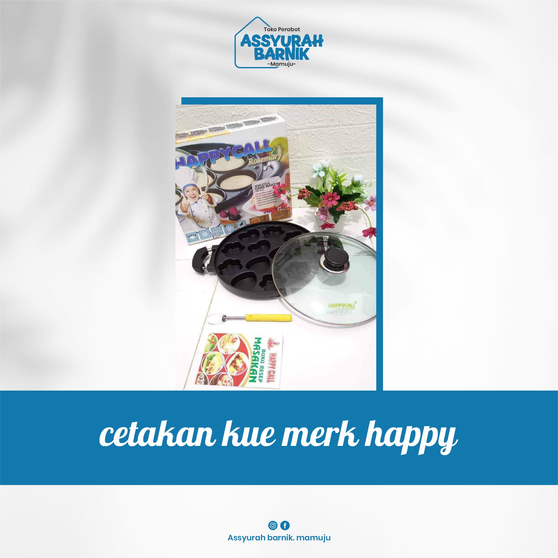 cetakan kue merk happy call  kue paranggi 12 lubang