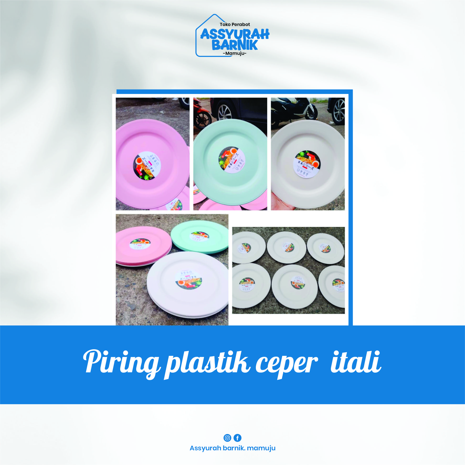 Piring plastik ceper  itali @lusin