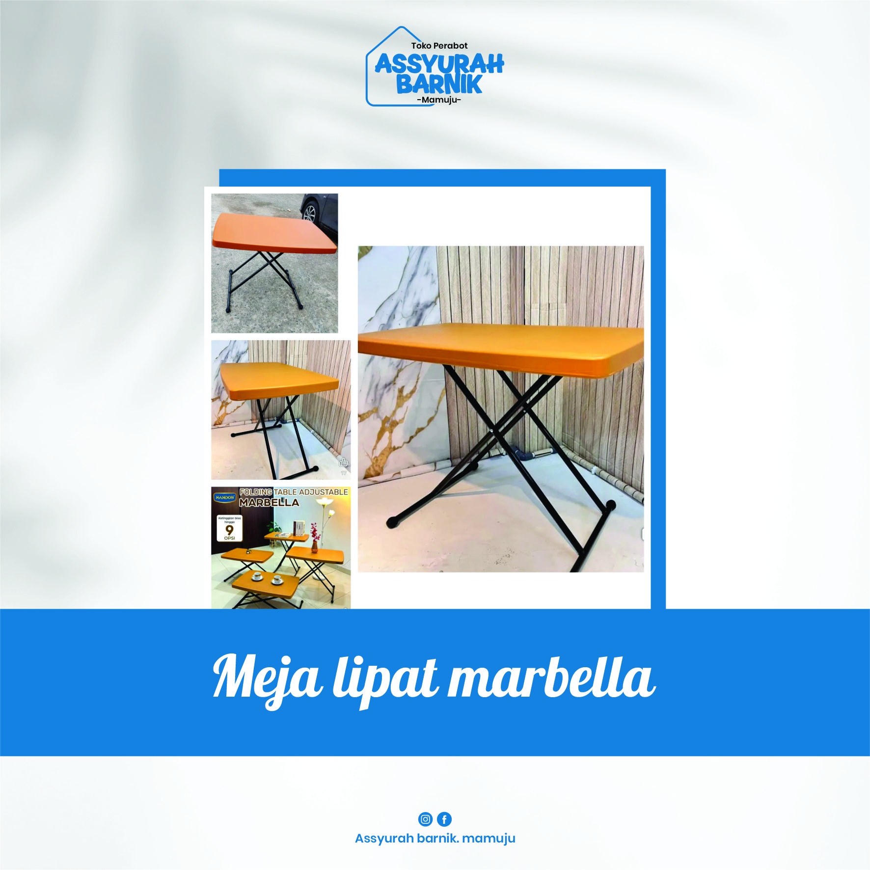 Meja lipat marbella nandos type 2202 NAIBA