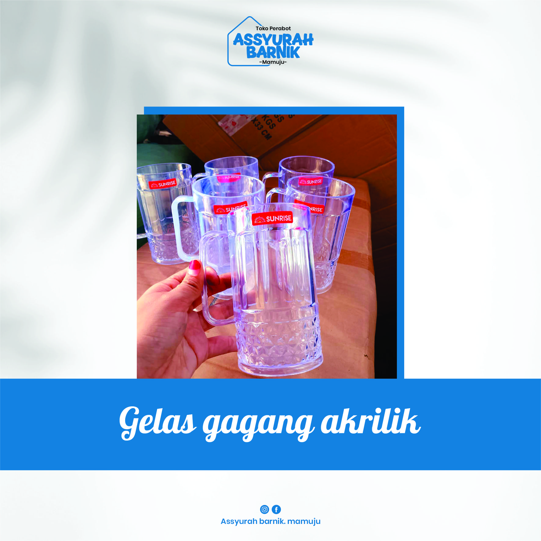 Gelas gagang akrilik