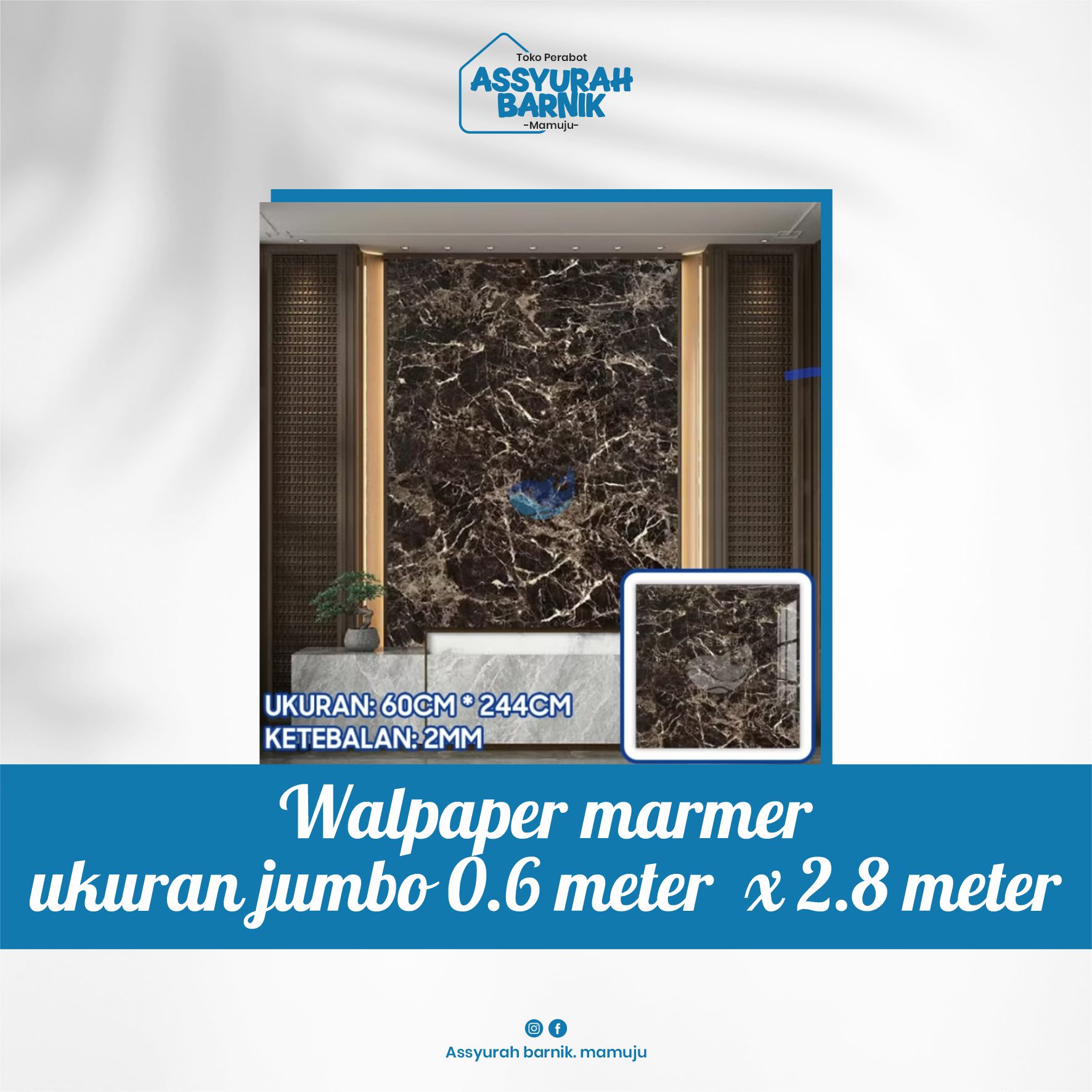 Stiker marmer ROLL Jumbo 