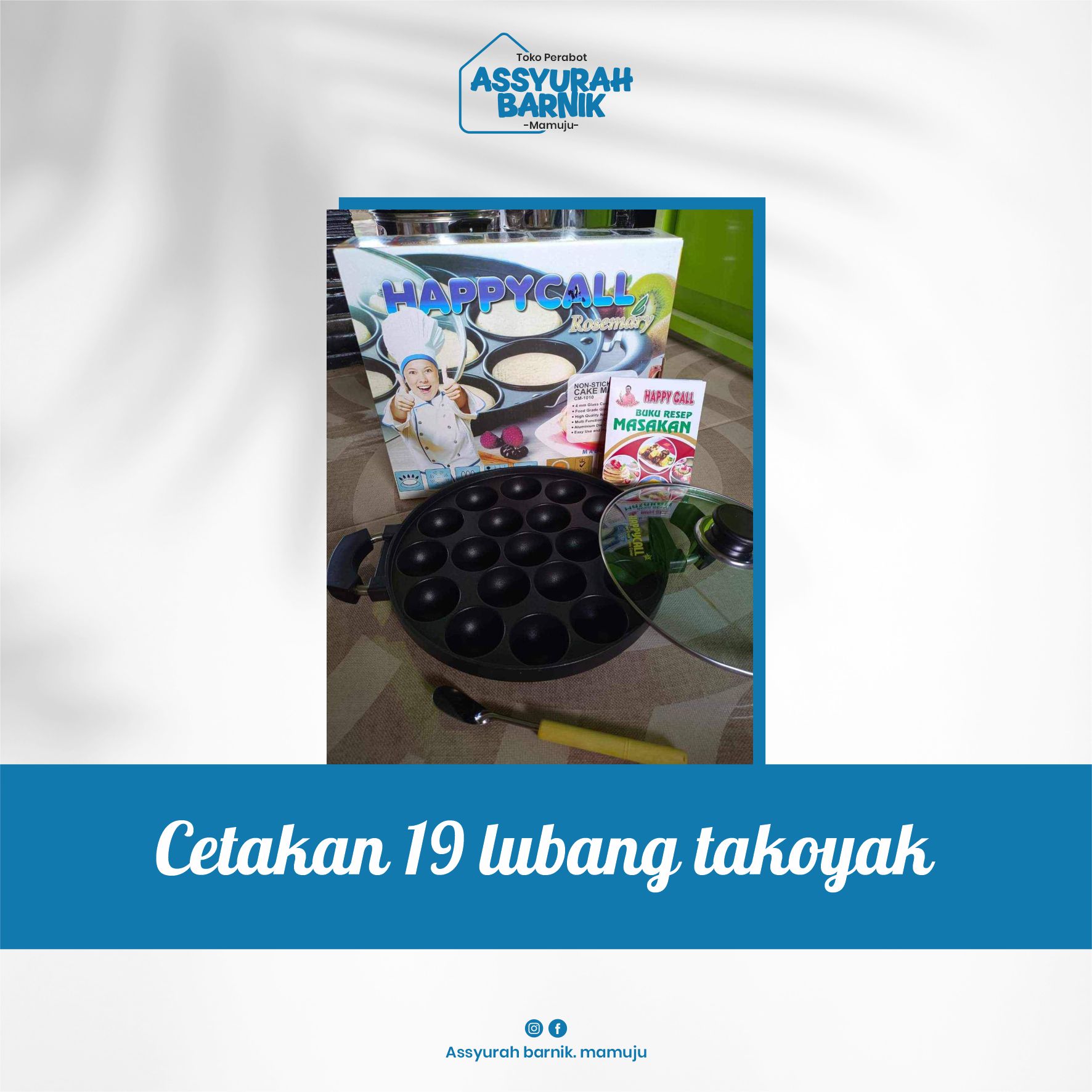 Cetakan 19 lubang takoyaki