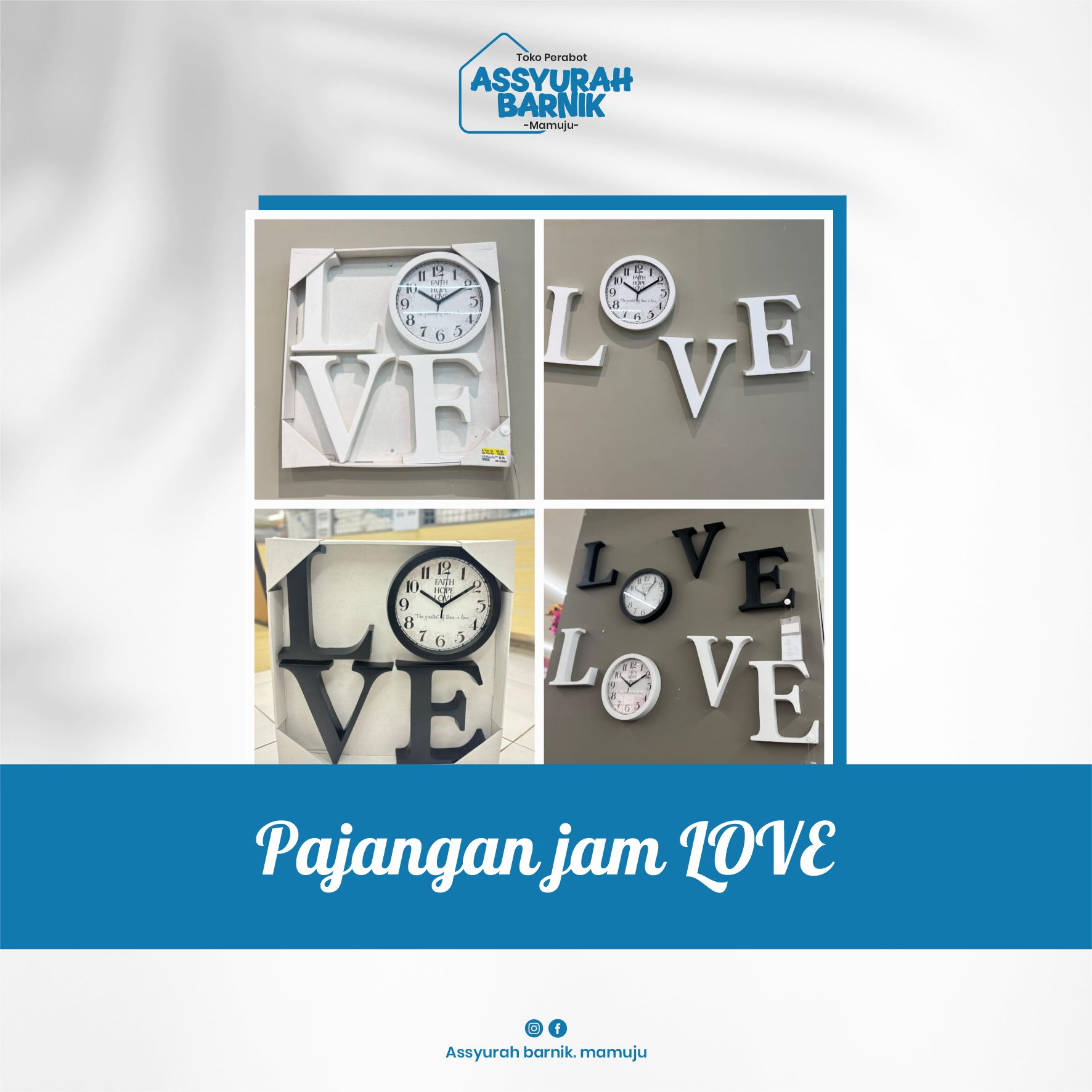 Pajangan jam LOVE
