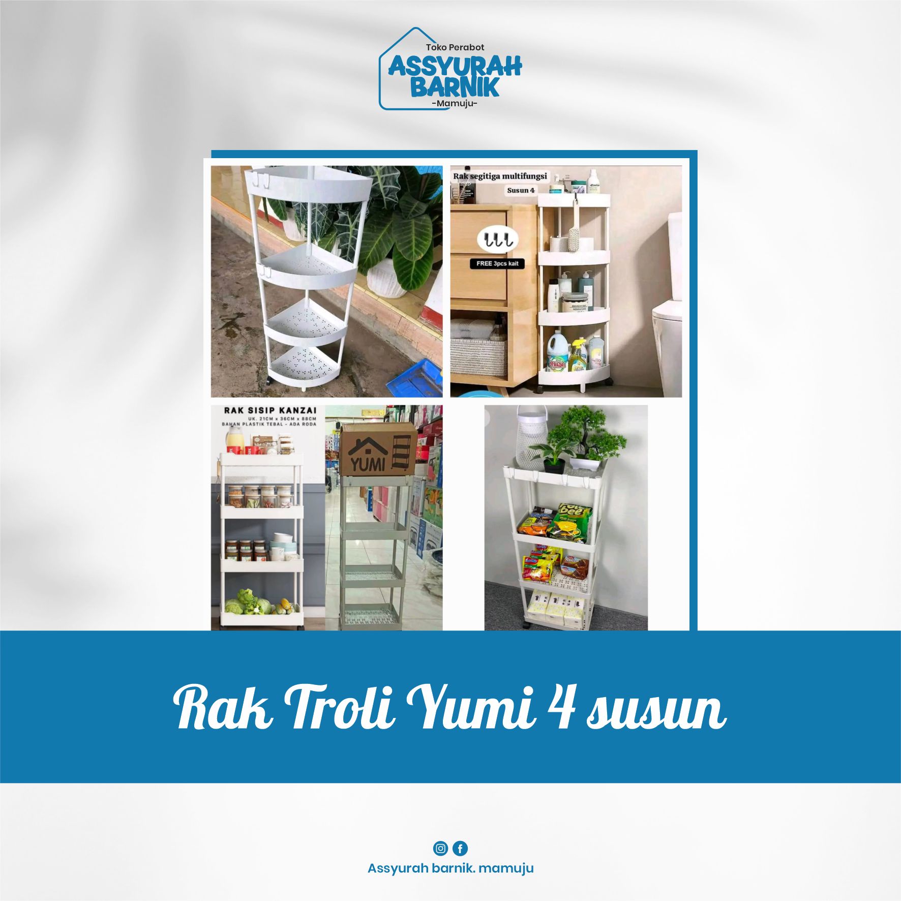 Rak Troli KOTAK Yumi 4 susun