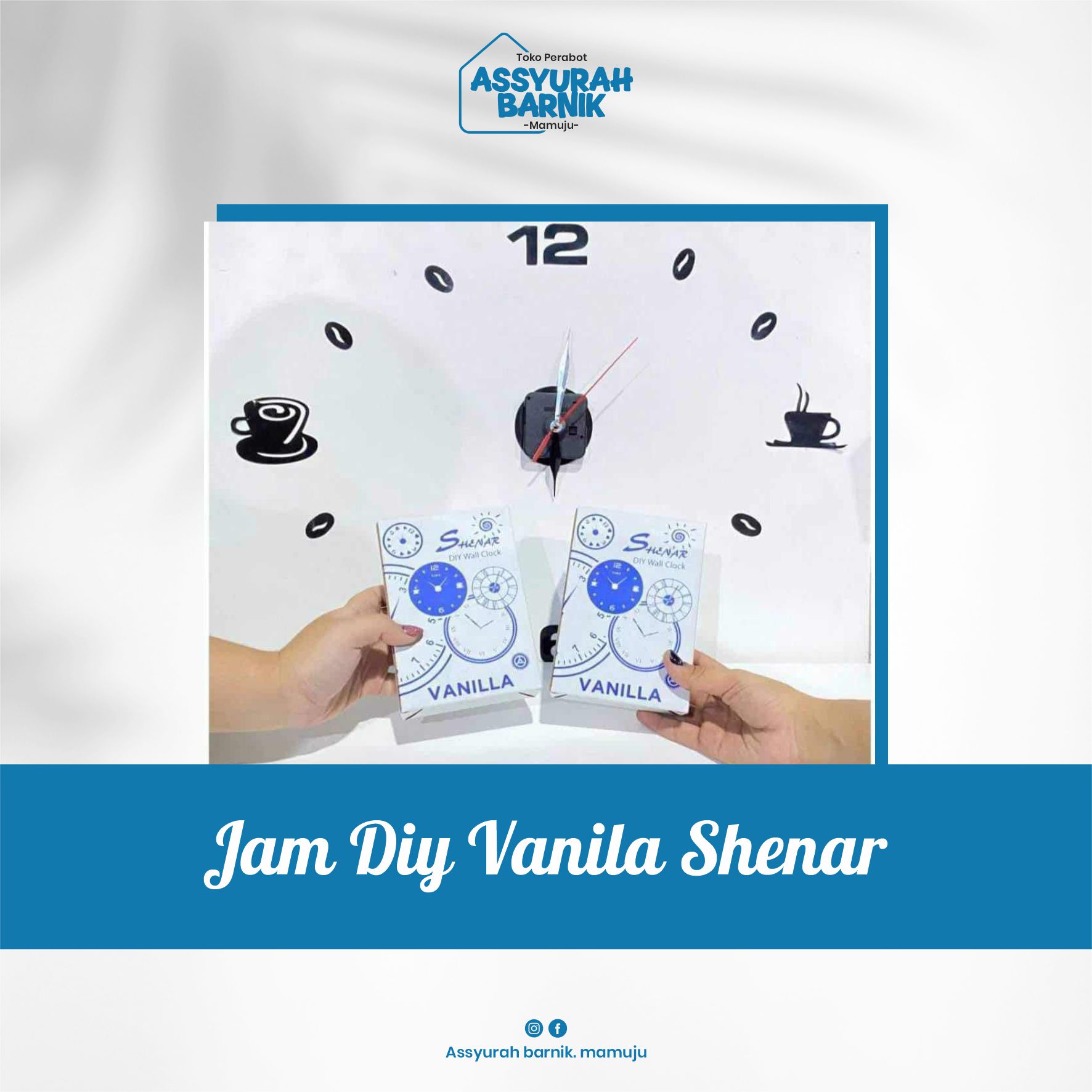 Jam Diy Vanila Shenar Diameter bisa menyesuaikan 80 - 130 cm