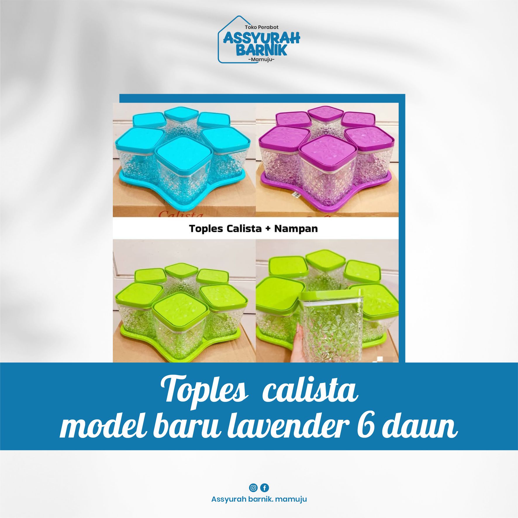 Toples  calista model baru lavender 6 daun