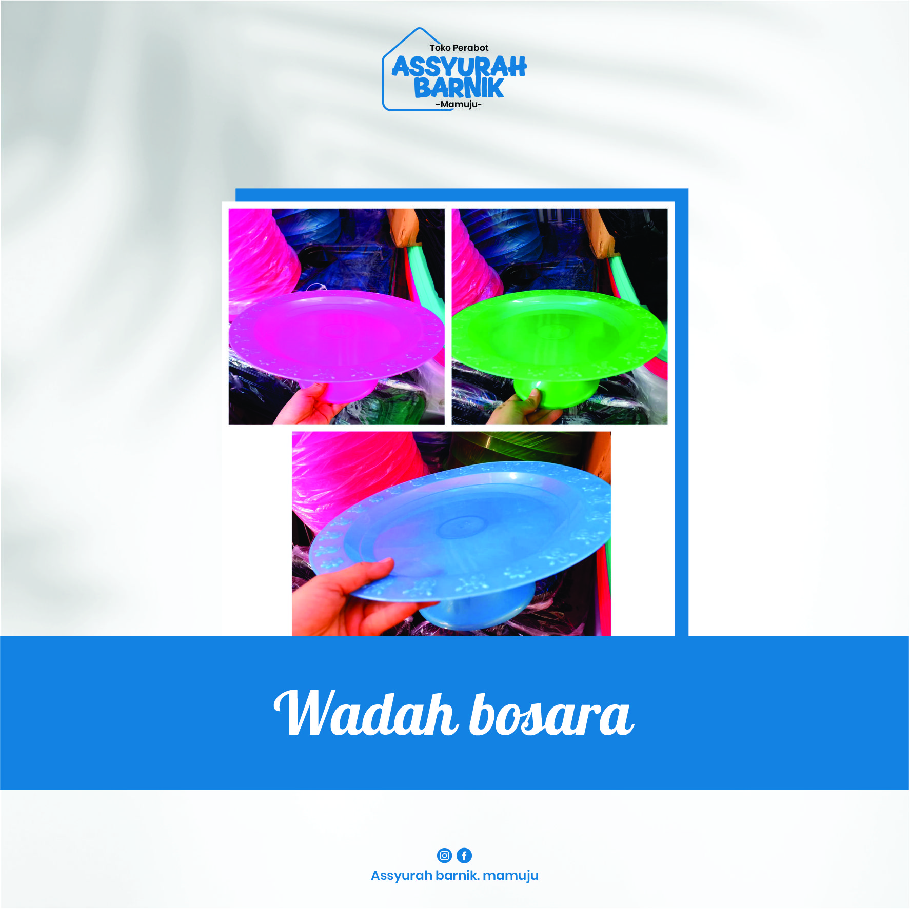 Wadah bosara bahan plastik
