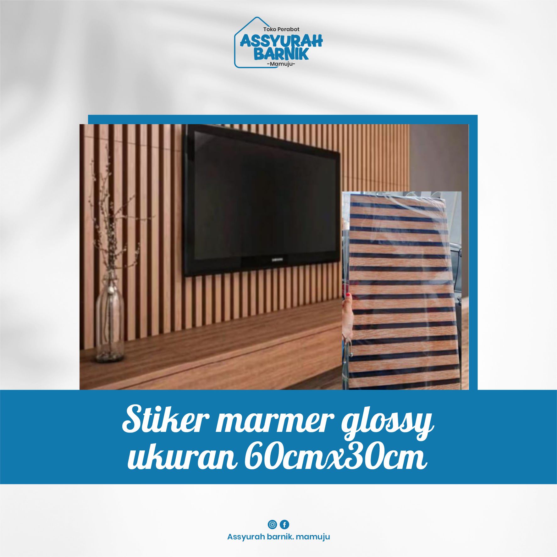 Stiker marmer 1LUSIN