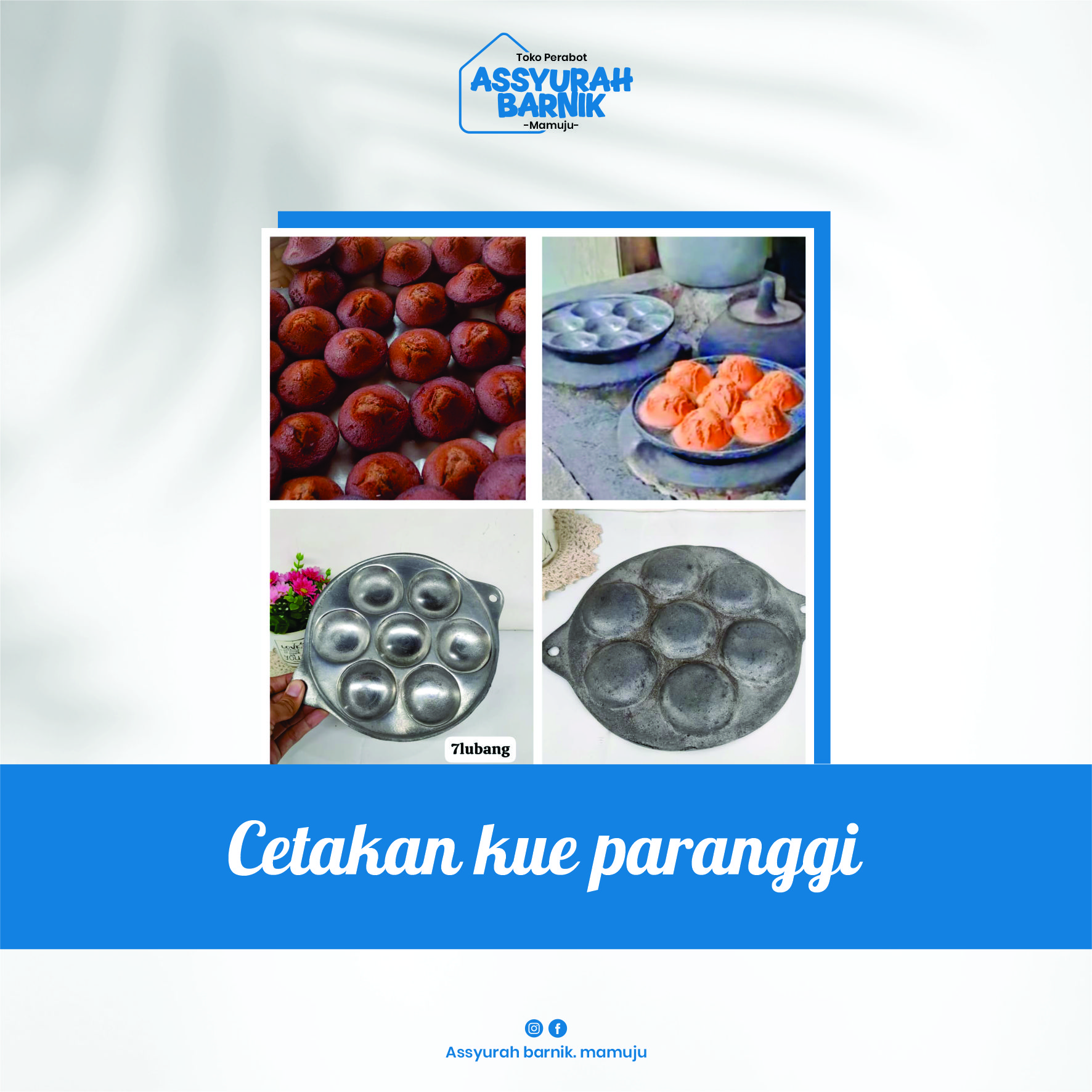 Cetakan kue paranggi isi 7 lubang
