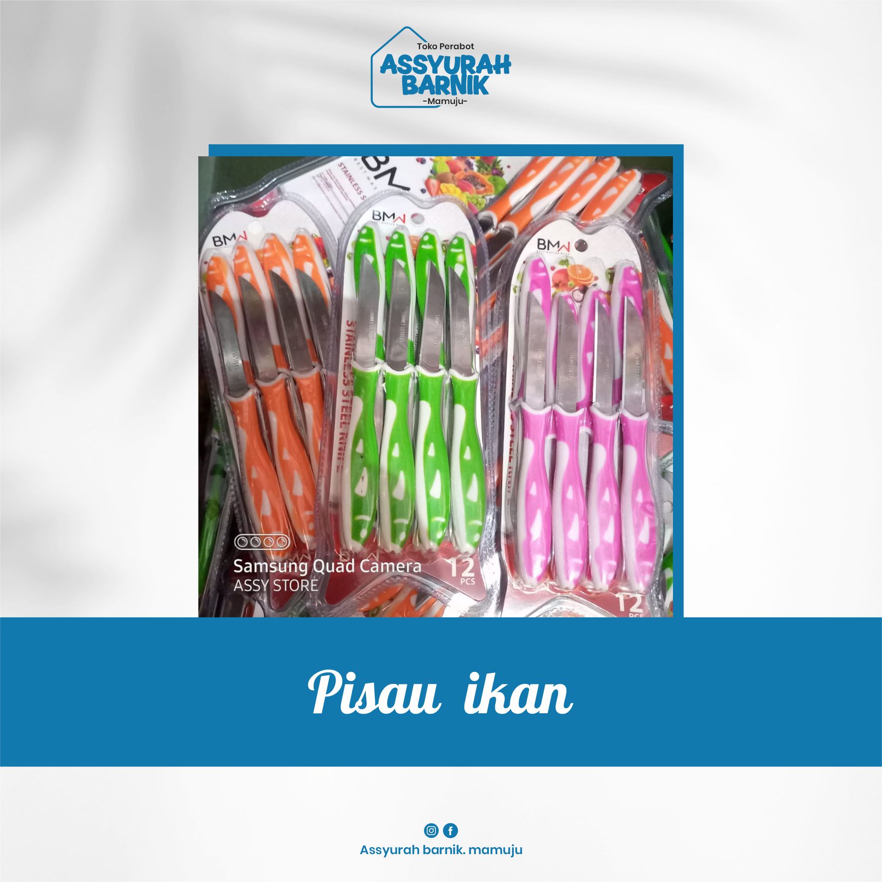 Pisau  ikan isi banyak 12 pcs