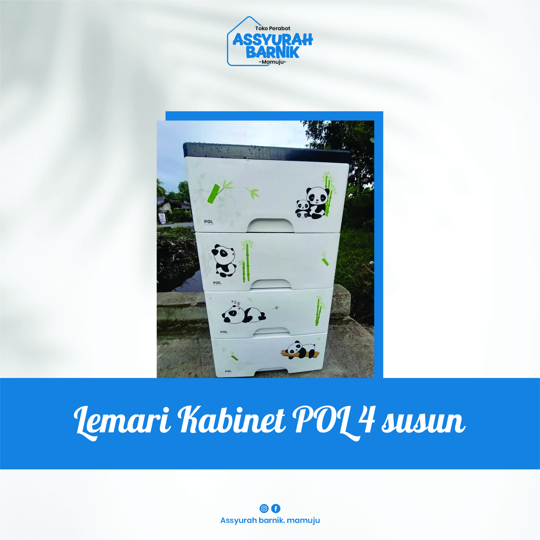 Lemari Kabinet POL 4 susun Karakter Panda